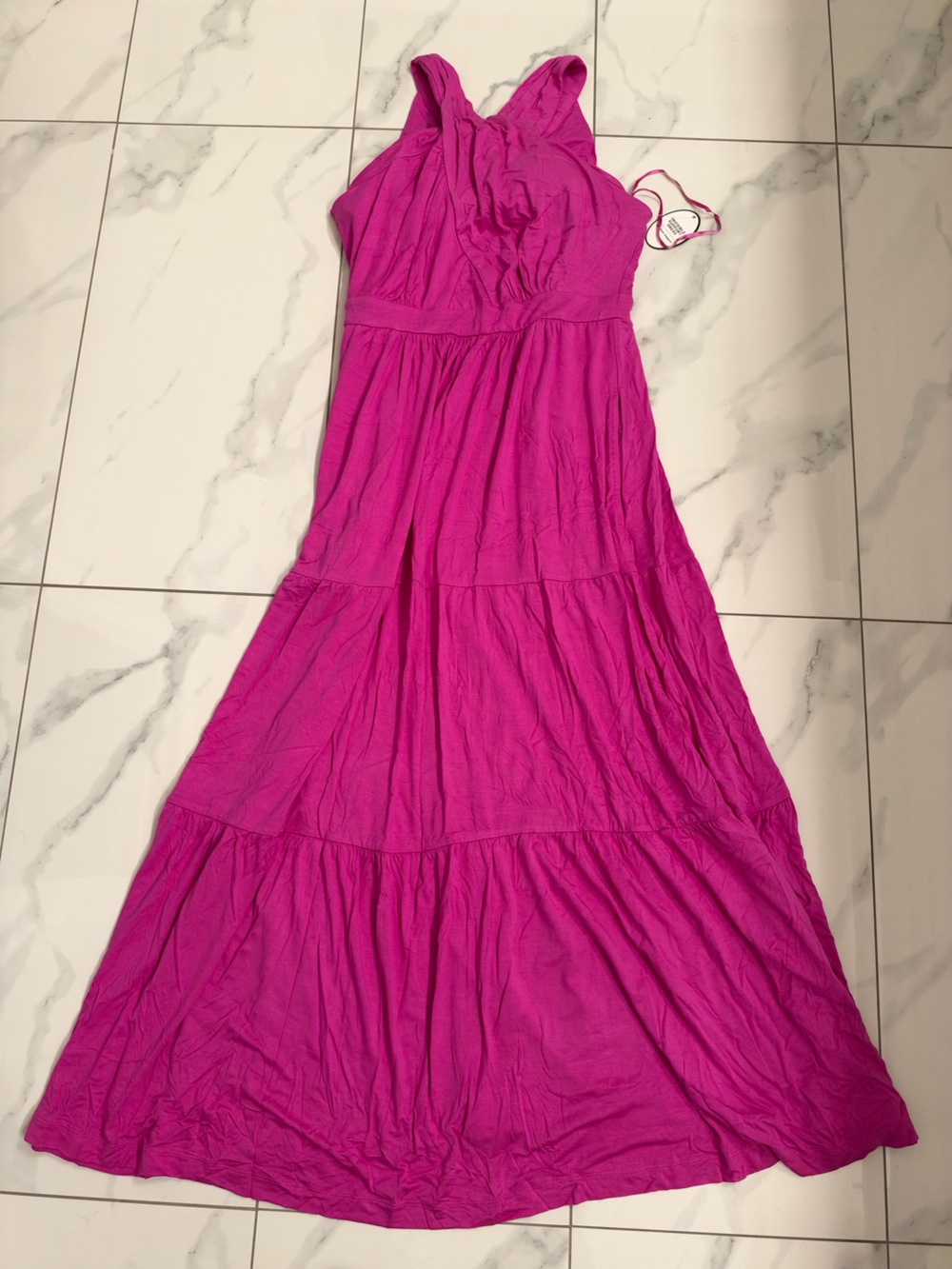 Soma Soft Jersey Tiered Maxi Bra Dress Pink